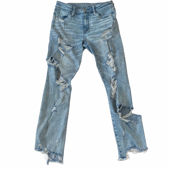 American Eagle Outfitters Denim - AE Denim Distressed Hi Rise Jegging Crop Jeans 10